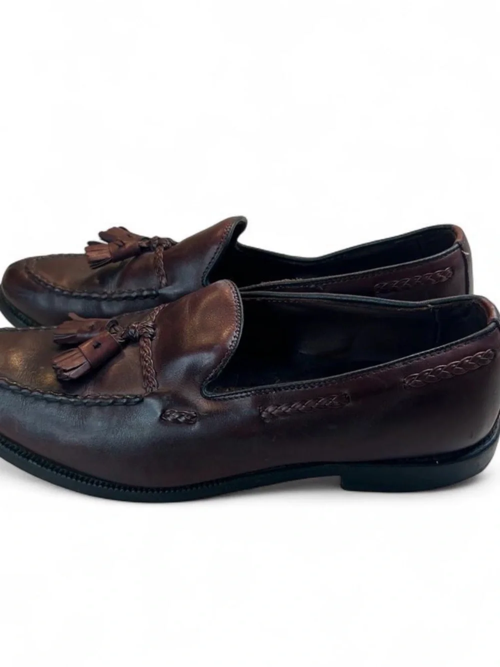 Men's Brown Tassel Leather Loafers